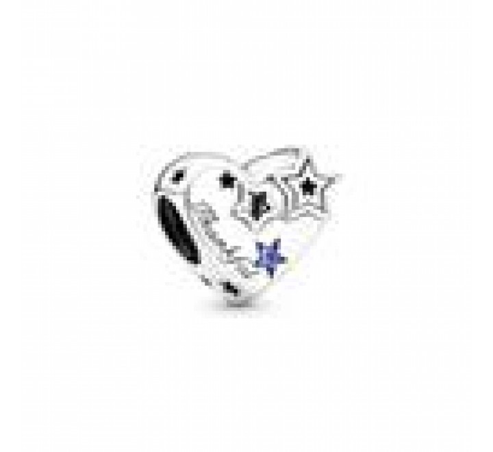 CHARMS PANDORA PLATA CORAZON ESTRELLAS THANK YOU 799527C01