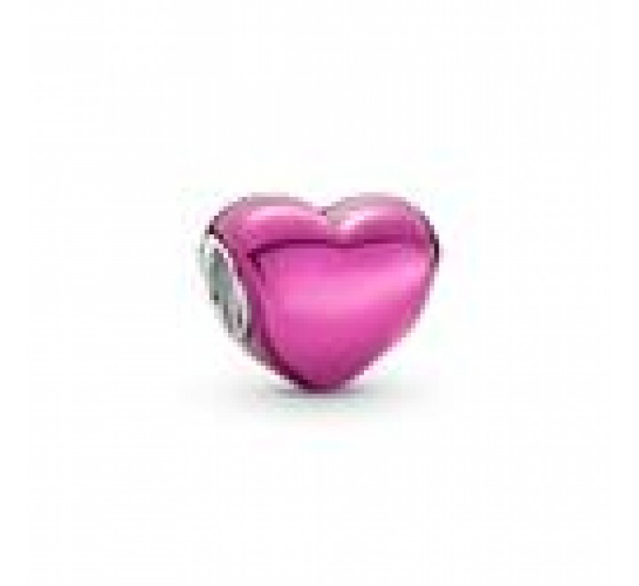 CHARMS PANDORA PLATA CORAZON ROSA METALICO 799291C03