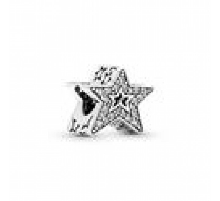 CHARMS PANDORA PLATA ESTRELLA ASIMETRICA CIRCONITA 790016C01