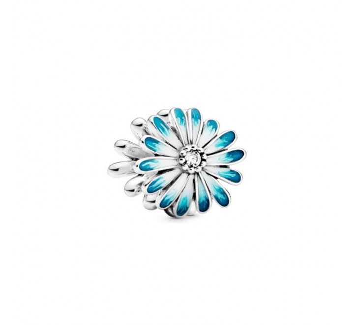 CHARMS PANDORA PLATA FLOR ESMALTADA AZUL 798775C01