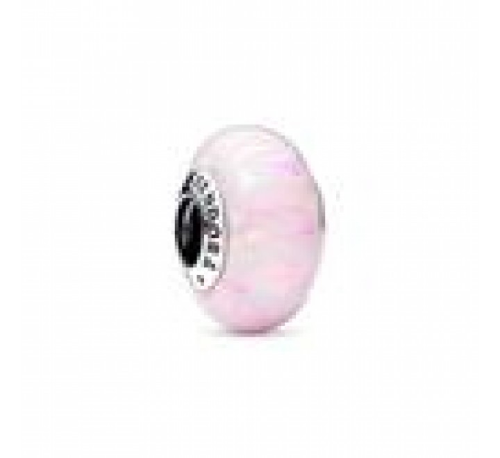 CHARM PANDORA PLATA CRISTAL MURANO ROSA OPALESCENT 791691C03