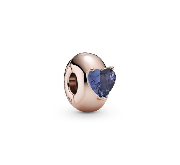 CLIP-SEPARADOR PANDORA 789203C02 PLATA ROSADA PIEDRA AZUL