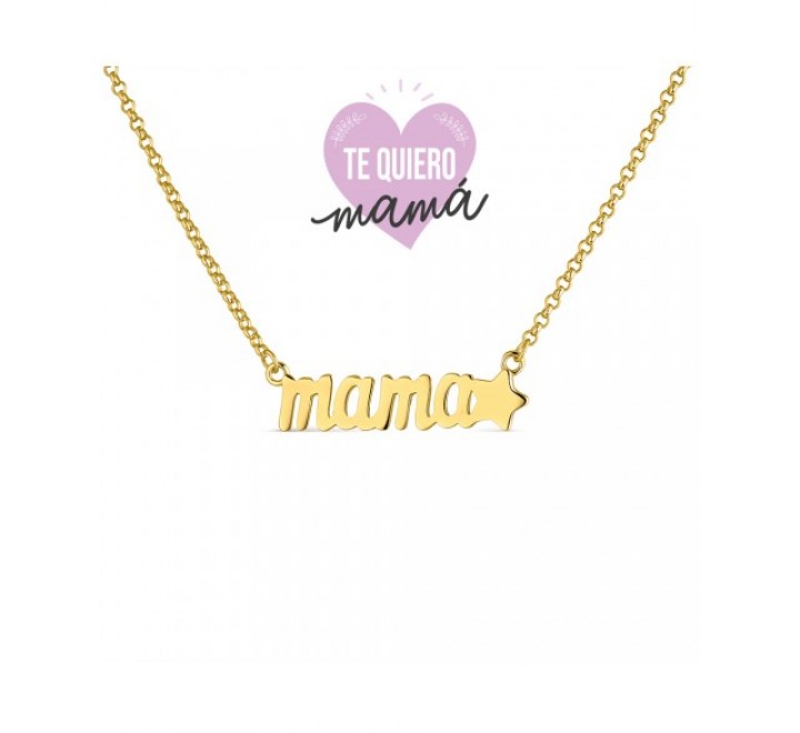 GARGANTILLA PLATA DORADA MAMA Y ESTRELLA 9111739