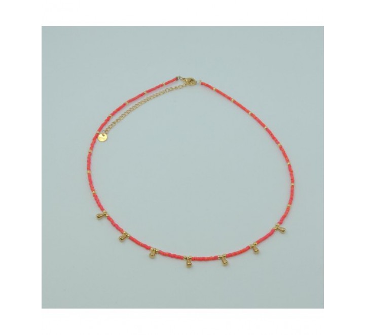 GARGANTILLA IVOIRE ACERO DORADO PIEDRAS COLOR Z2015153/2NJ