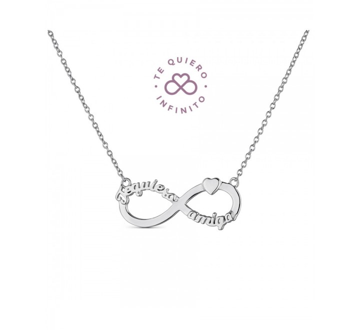 GARGANTILLA PLATA INFINITO TE QUIERO AMIGA 9112714