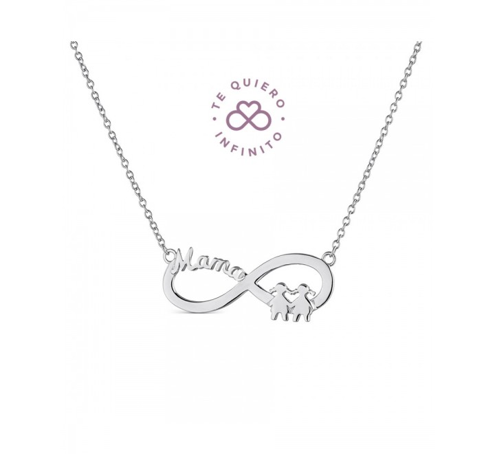 GARGANTILLA PLATA INFINITO MAMA Y 2 NIñAS PROMOJOYA 9112721
