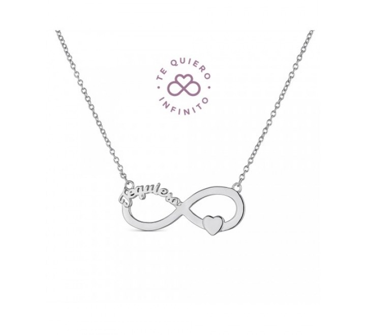 GARGANTILLA PLATA INFINITO TE QUIERO Y CORAZON 9112715