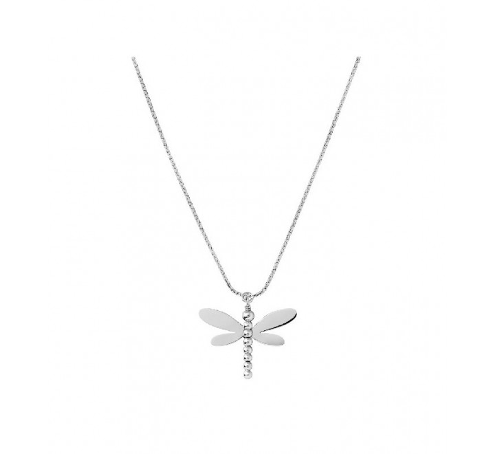 GARGANTILLA PLATA LIBELULA ALAS LISAS CO2872R