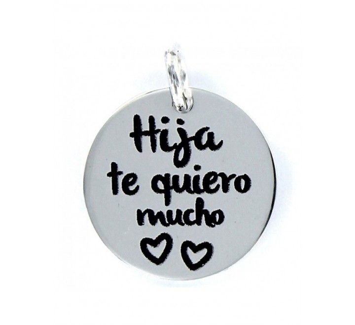 COLGANTE PROMOJOYA 9092547 PLATA MY LIFE DISCO 18 MM