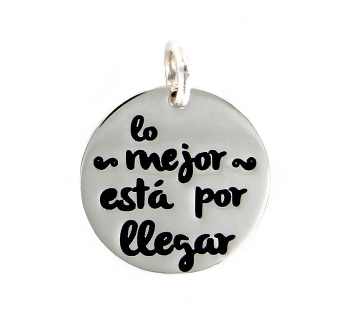 COLGANTE PROMOJOYA 9099760 PLATA MY LIFE DISCO 18 MM