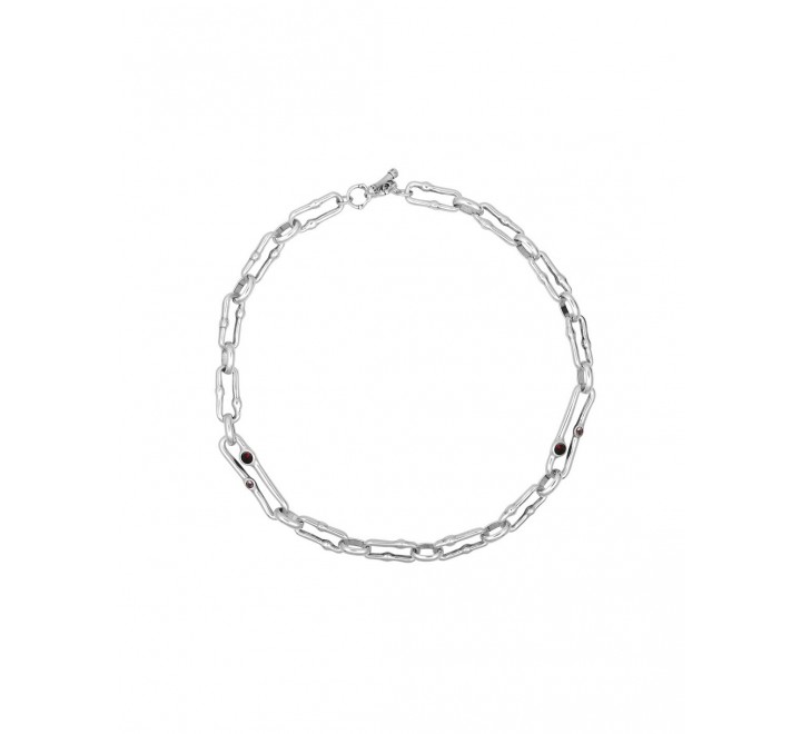 GARGANTILLA CICLON ESLABONES ZAMAK PIEDRAS COLOR 223801-32