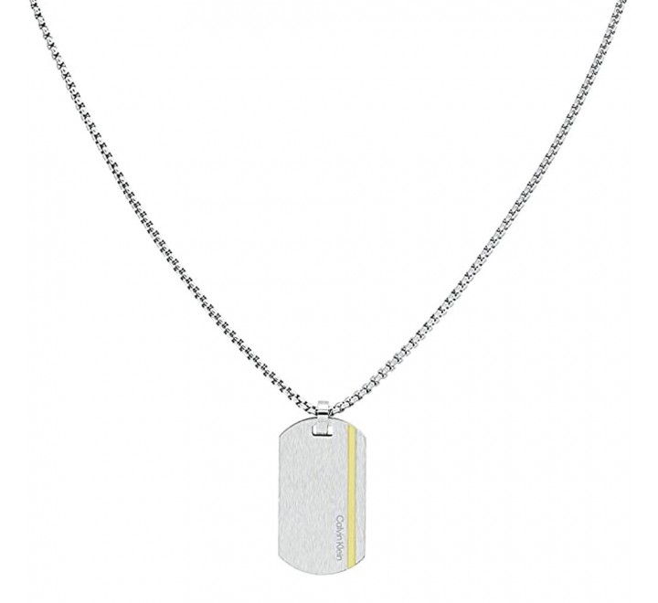 CADENA Y COLGANTE CALVIN KLEIN ACERO 35000064