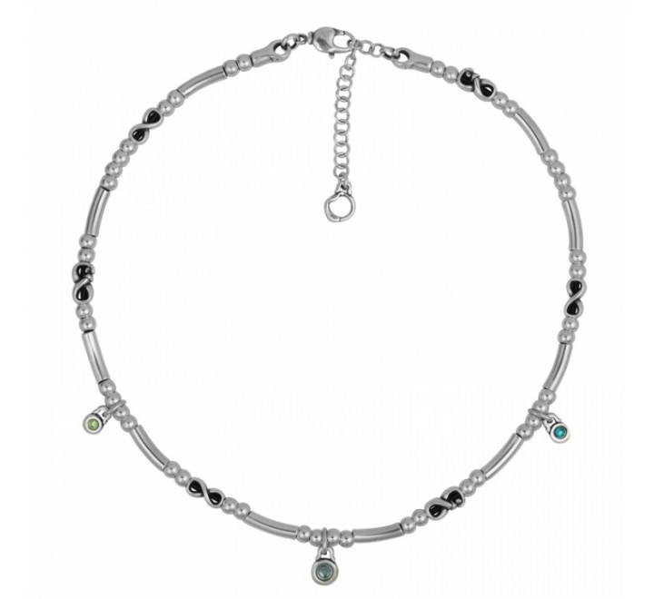 GARGANTILLA CICLON ZAMAK INFINITOS PIEDRAS COLOR 213807-07