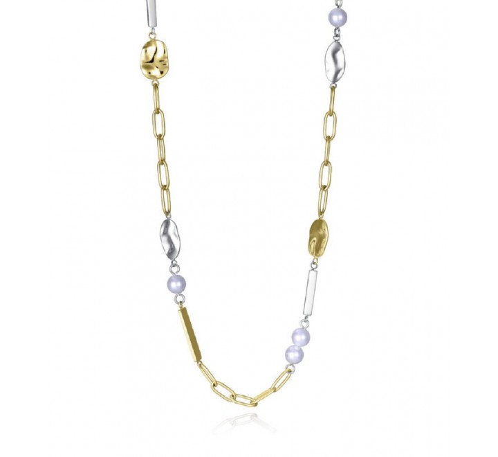 COLLAR VICEROY ACERO IP DORADO CON PERLA 75372C01019