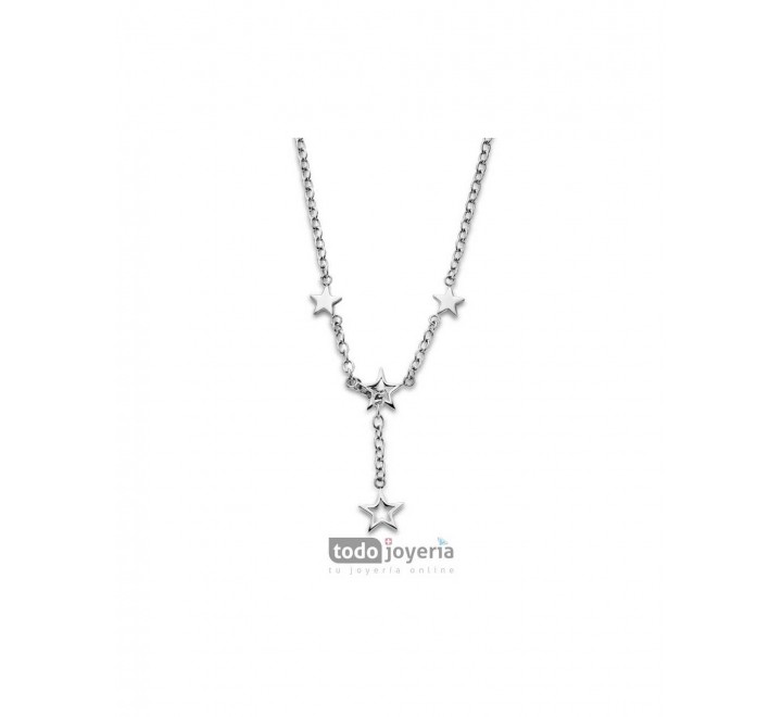 COLLAR LOTUS LS1921/1/1 ACERO ESTRELLAS LISAS