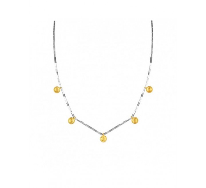 GARGANTILLA LUXENTER PLATA BICOLOR COLGANTITOS NXA294M11000