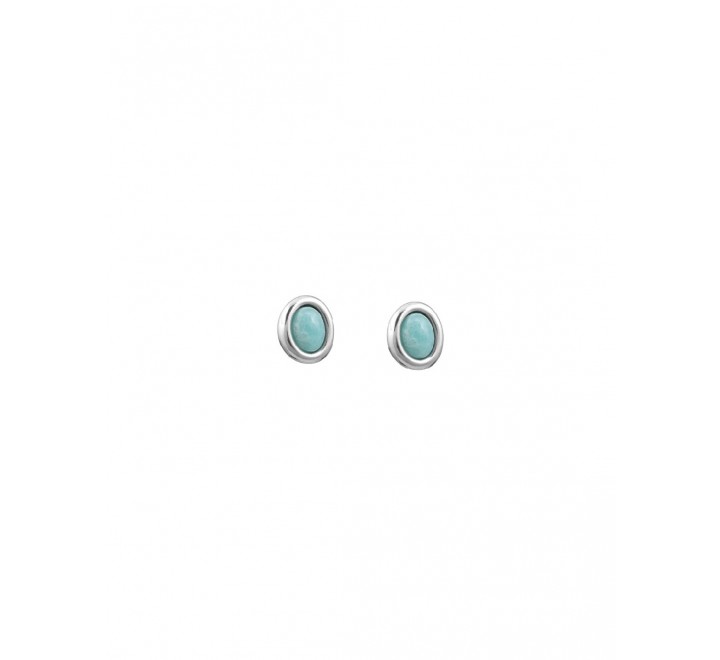 PENDIENTES CICLON OVALADO TURQUESA ZAMAK 222600