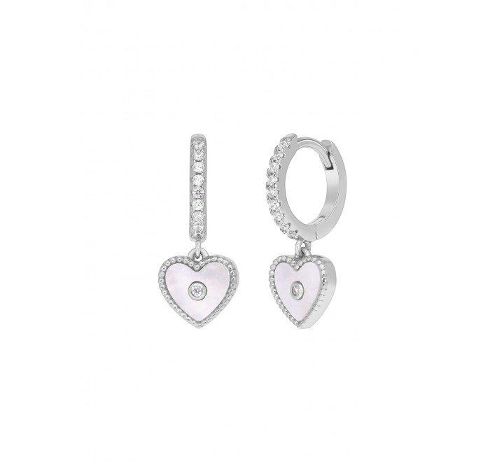PENDIENTES MAREA PLATA AROS CORAZON NACAR D02301/AA