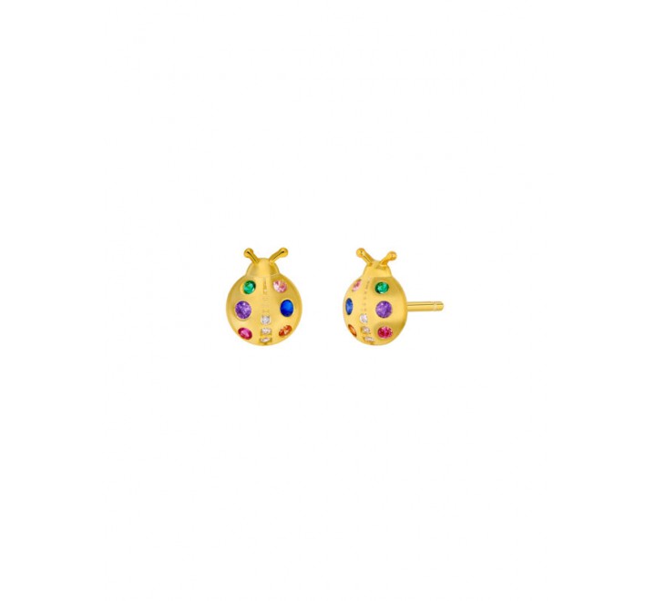 PENDIENTES MAREA PLATA DORADA MARIQUITA COLORES D02401/AQ