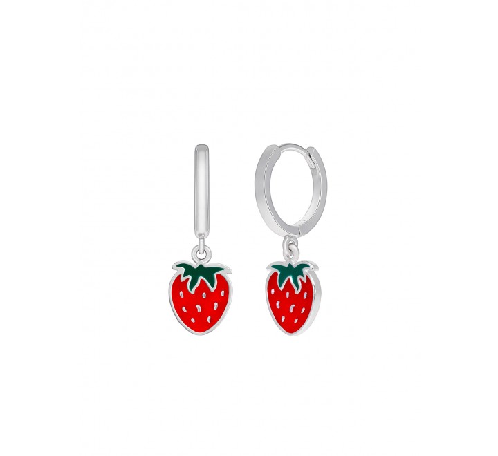 PENDIENTES PLATA ARO FRESA ESMALTADA D02401/BG