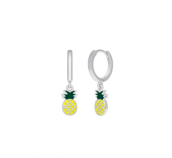 PENDIENTES PLATA ARO PI?A ESMALTADA D02401/BH