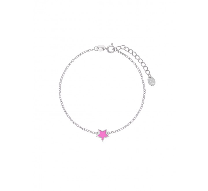 PULSERA MAREA PLATA CON ESTRELLA ESMALTADA D02403/AF