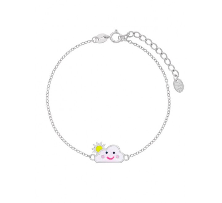 PULSERA MAREA PLATA NUBE CON SOLO COLOR D02403/AY