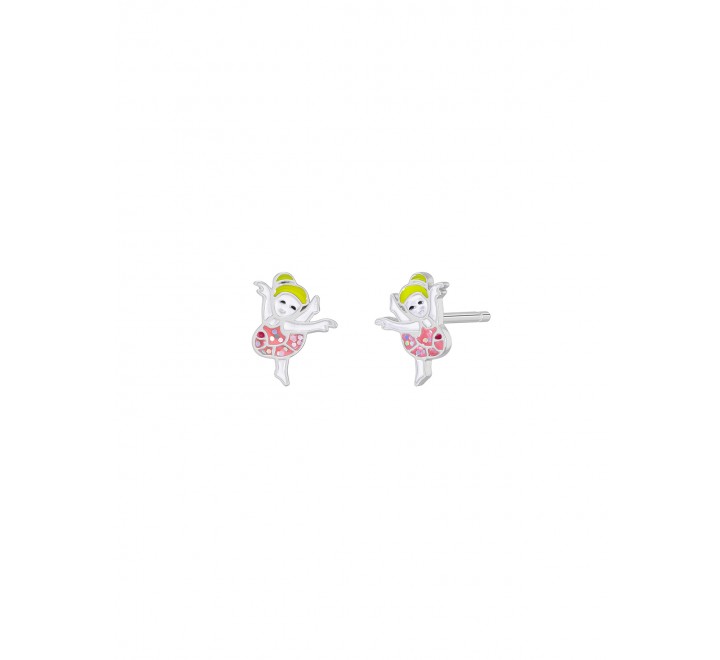 PENDIENTES MAREA PLATA BAILARINA ESMALTE COLOR D03001/AU