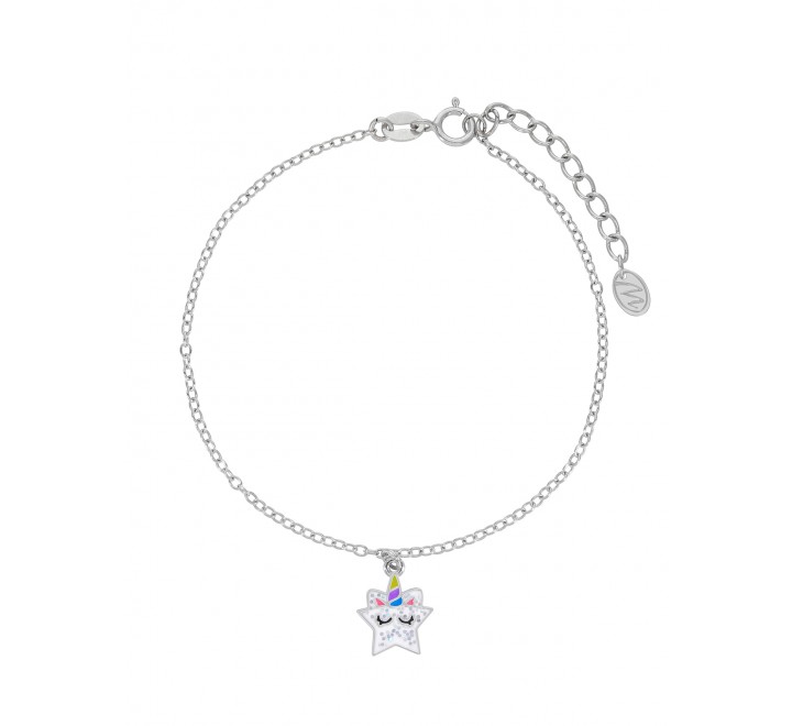 PULSERA MAREA PLATA UNICORNIO ESTRELLA COLOR D03003/AK