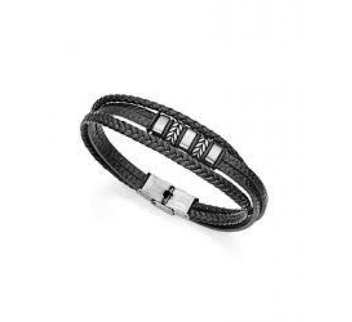 PULSERA CUERO ACERO 1472P01010