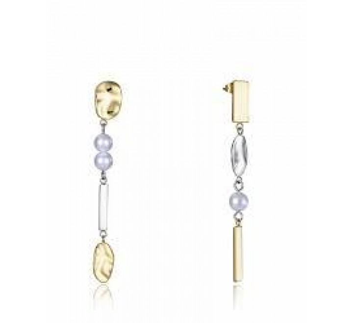 PENDIENTES ACERO IP DORADO Y PERLA 75372E01019