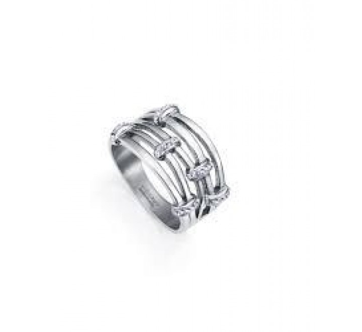ANILLO VICEROY ACERO Y CRISTAL 75367A01800