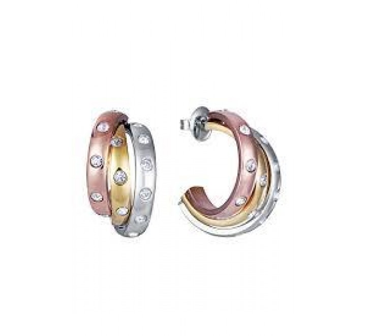 PENDIENTES VICEROY ACERO TRICOLOR CRISTAL 14192E01019