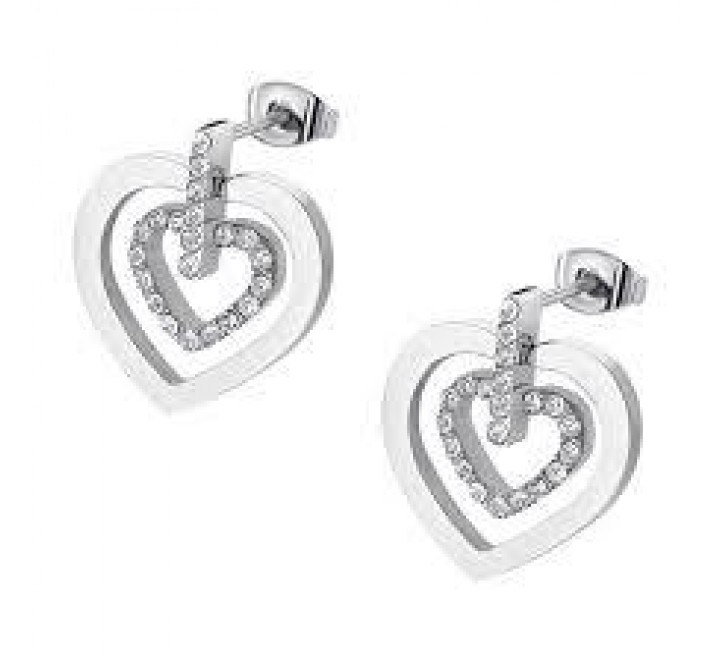 PENDIENTES LOTUS STYLE CORAZON ACERO CIRC LS1867-4/1