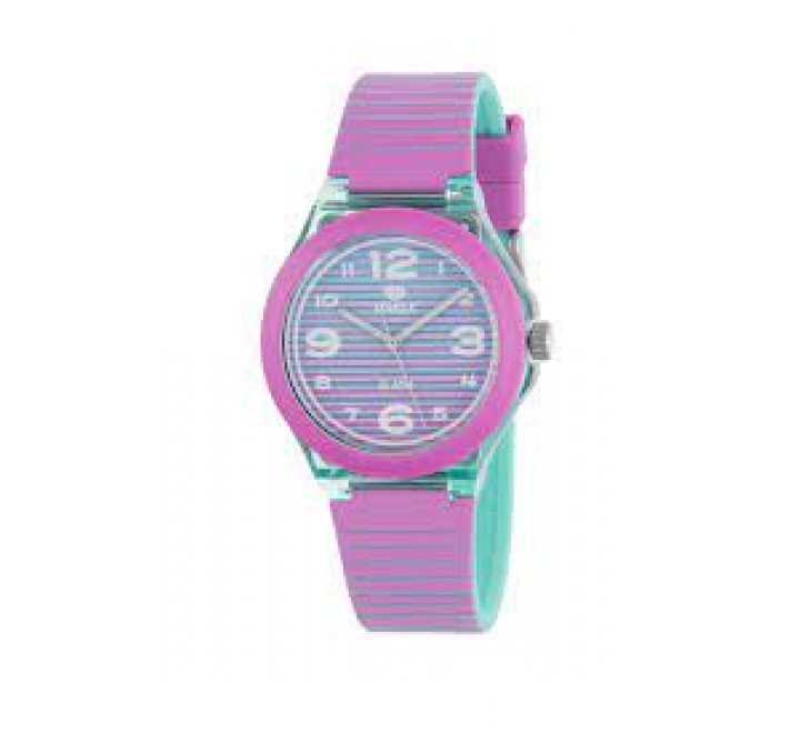 RELOJ MAREA CAJA BISEL ROSA CORREA SILICONA RAYAS B35355/8