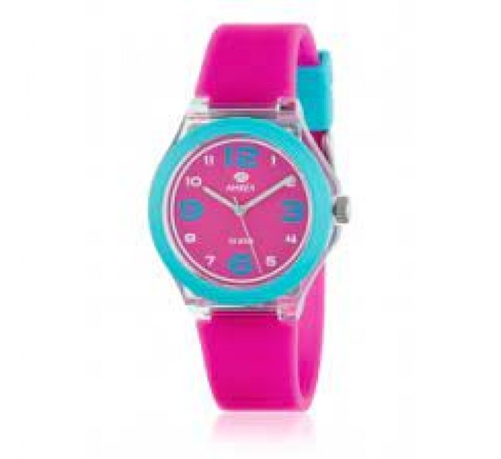 RELOJ MAREA CAJA BISEL AZUL CORREA SILICONA FUCSIA B35355/5