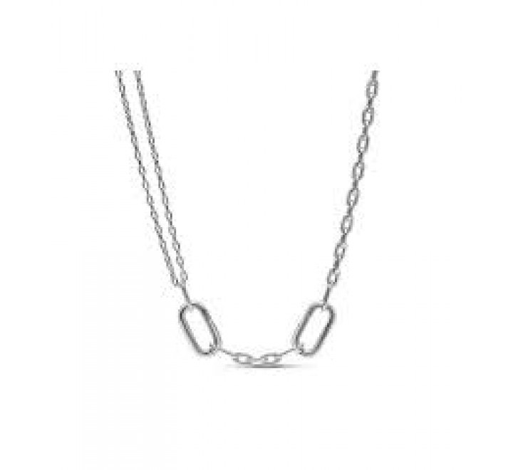 COLLAR PANDORA ME PLATA ESLABONES DOBLE LINK 392303C00-45