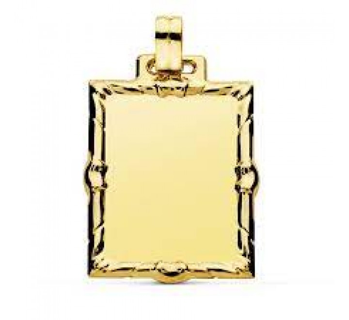 PLACA ORO 9K 34X24MM CON CERCO 9K200431