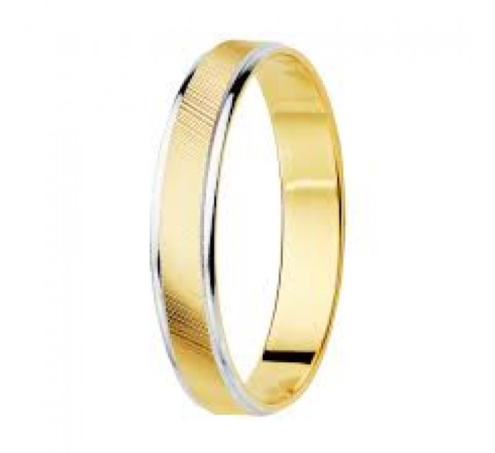ALIANZA ORO 9K BICOLOR MATE BRILLO N-18 3,5MM 9K080123
