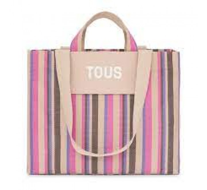 SHOPPING XL TOUS STRIPES MULTI-ROSA 2001853513 395901577