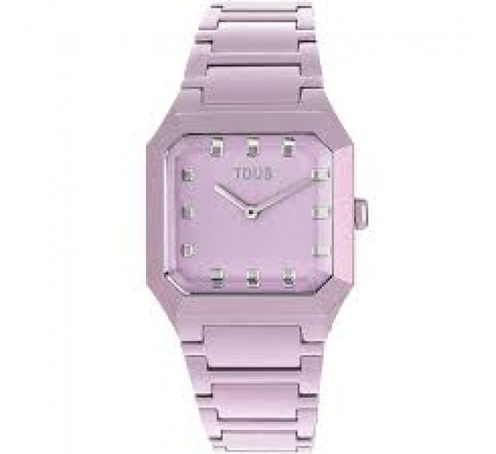 RELOJ TOUS CUADRADO ALUMINIO ROSA 300358041