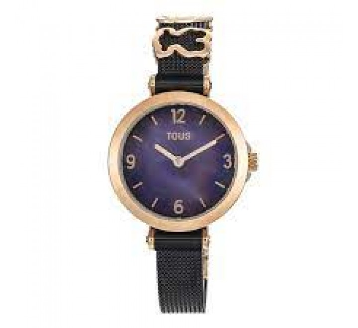 RELOJ TOUS CAJA ROSADA ARMIS ACERO NEGRO 300358200
