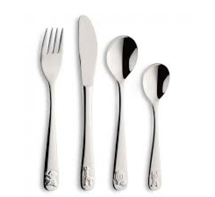 CUBIERTO 4 PIEZAS ACERO INFANTIL 09679
