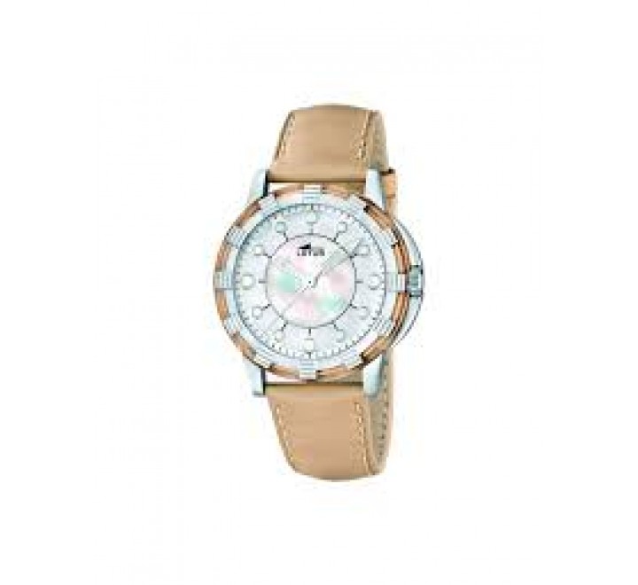 RELOJ LOTUS CAJA ACERO Y CORREA PIEL MARRON CLARO 15747/5