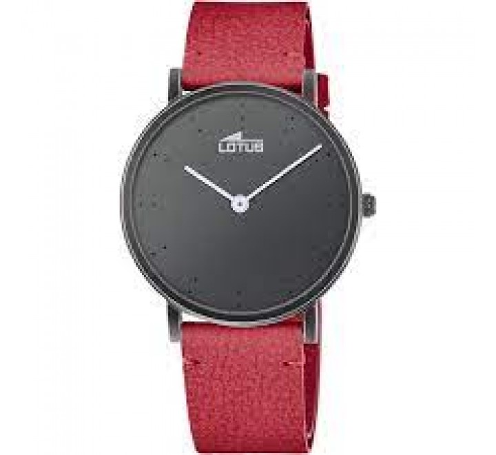 RELOJ LOTUS CAJA ACERO GRIS CORREA PIEL ROJA 18780/1