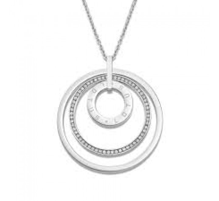 COLLAR LOTUS ACERO REDONDO CON CIRCONITAS LS2090/1/1