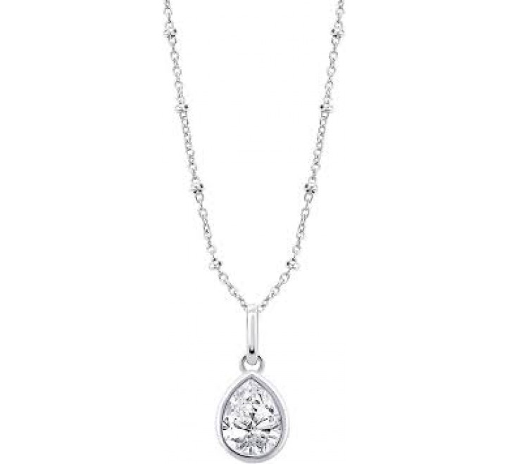GARGANTILLA LOTUS PLATA LAGRIMA CIRCONITA LP3563-1/1