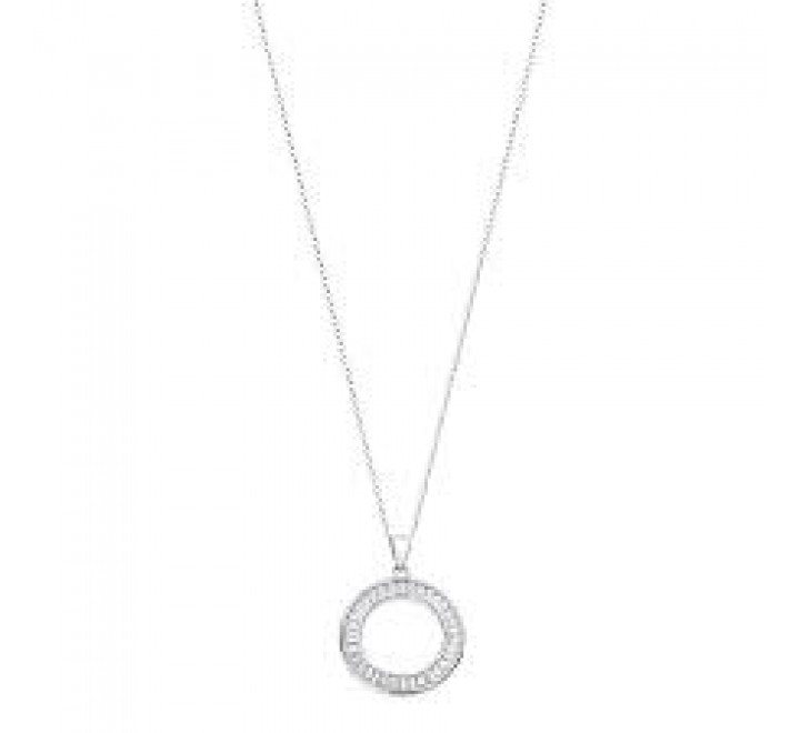 GARGANTILLA LOTUS PLATA REDONDO CIRCONITAS LP3115-1/1