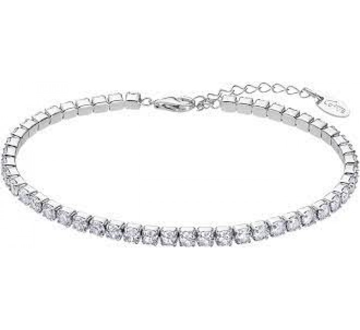 PULSERA LOTUS PLATA RIVIERE CIRCONITAS BLANCAS LP3452-2/1