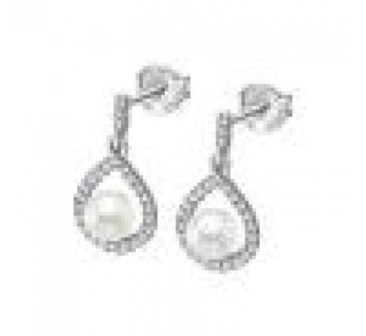 PENDIENTES LOTUS PLATA PERLA Y CIRCONITAS LP3198-4/1